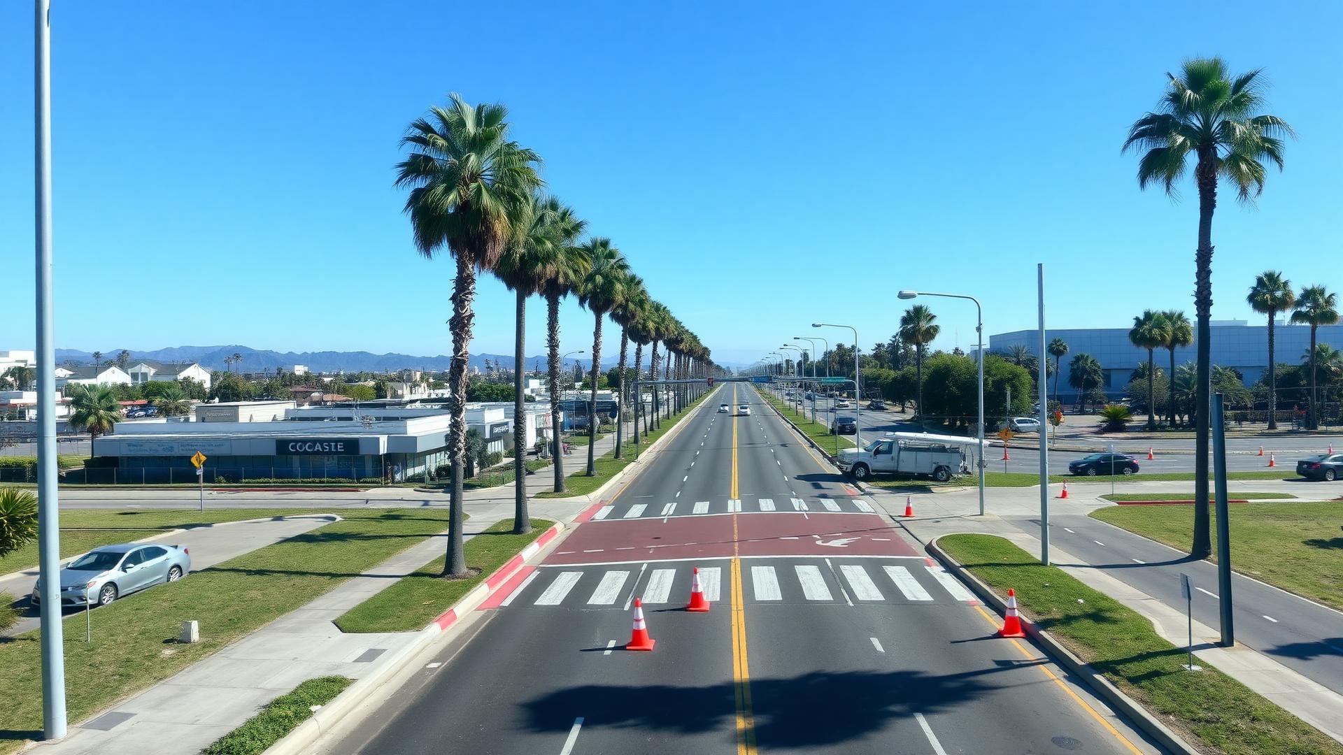 Los Angeles public right-of-way infrastructure for encroachment permits